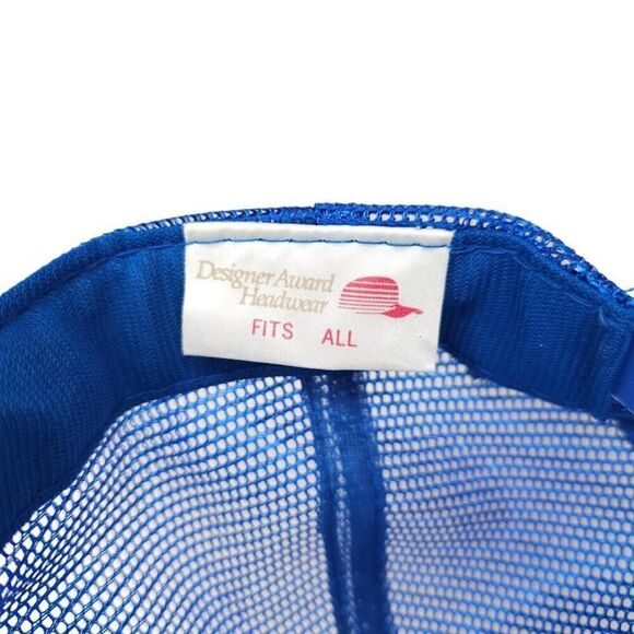 Vintage AGM-88A Harm Missile Trucker Hat Mens One Size Blue 80s Snapback Cap - Picture 7 of 8